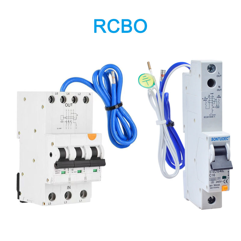 6Ka 3P + n sızma dövrə açarı A (AC) tipli rcbo kabel ilə