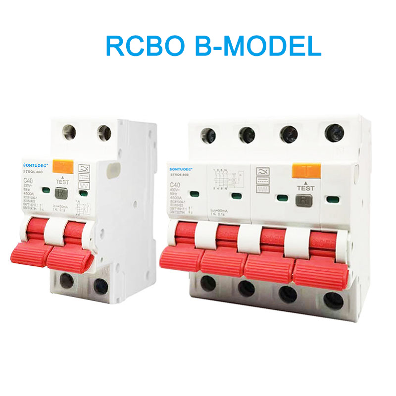 Rcbo b model 2P 4p 4p qalıq cari dövrə qırıcısı
