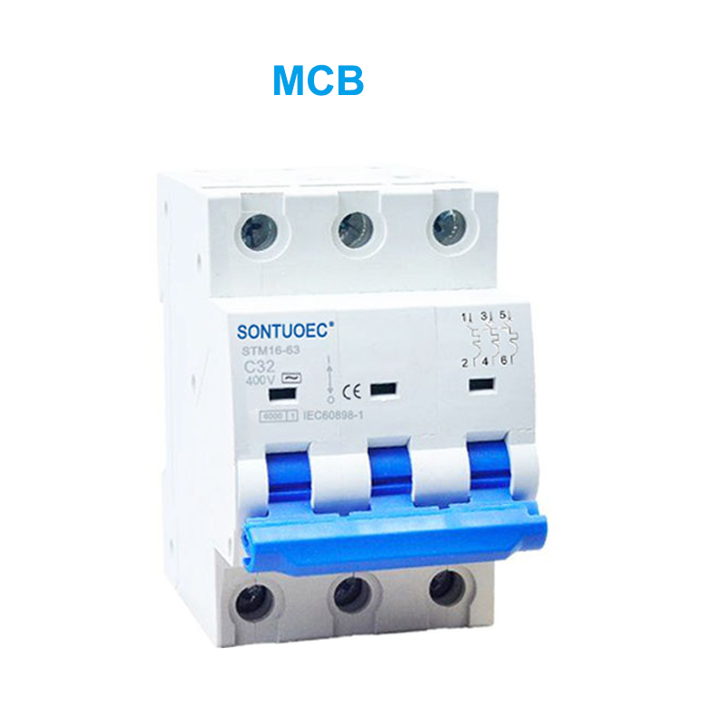 STM16-63 miniatür dövrə açarı 6Ka 1p 2p 4p 4p 16A 230 / 400V MCB