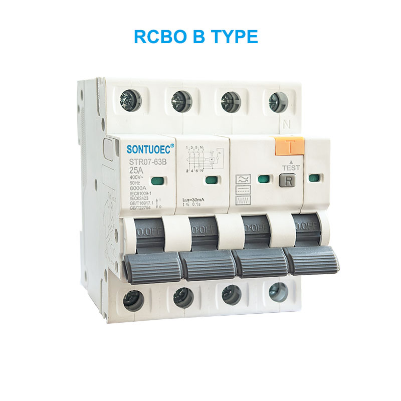 Stro7-63b rcbo b tip 2p 4p 4p qalıq cari dövrə qırıcısı