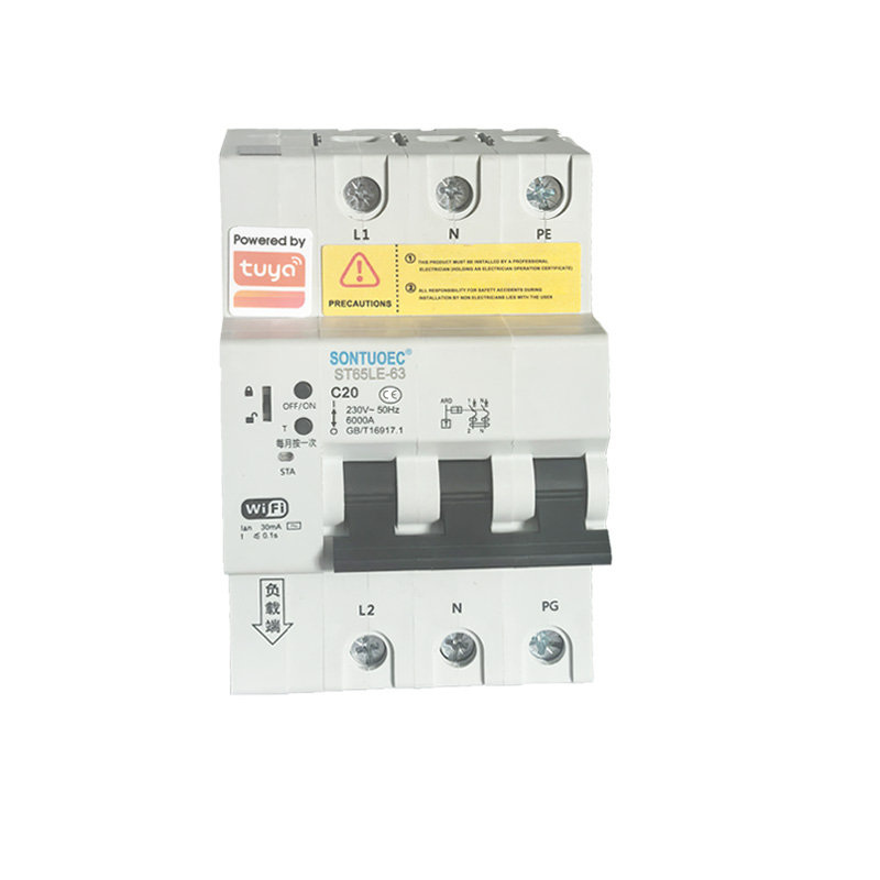 WiFi ST65LE-63wf2 Seriyası Çox Funksional IoT Ağıllı RCBO Ağıllı Devre Açıcı